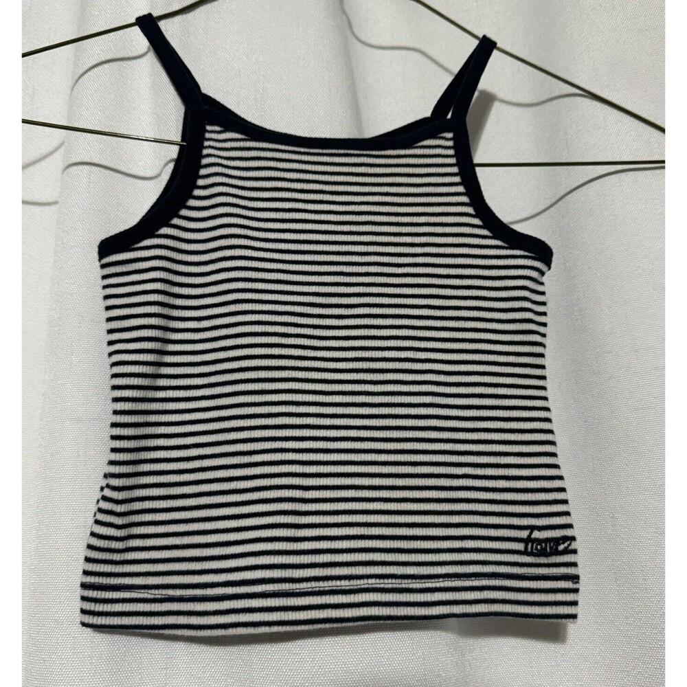 Zara Kids Girl's Striped Tank Top Sz 7 Textured Soft  Shirt Top Summer